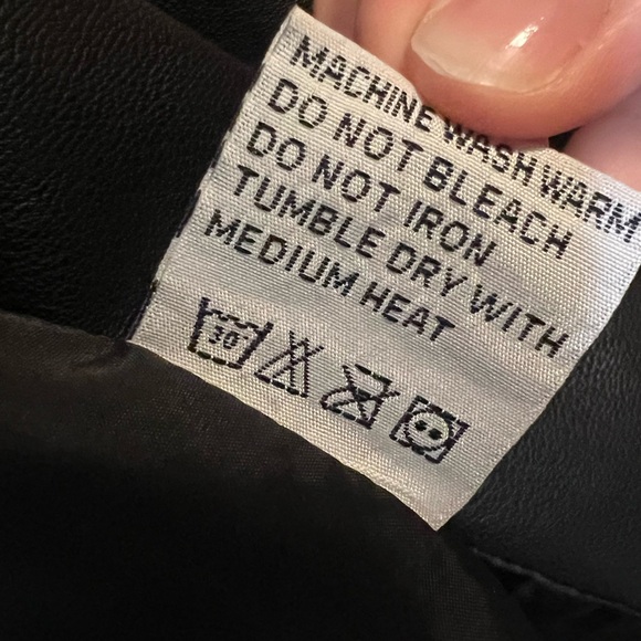 Cielo Basic - Black Faux Leather Biker Jacket - Picture 6 of 6